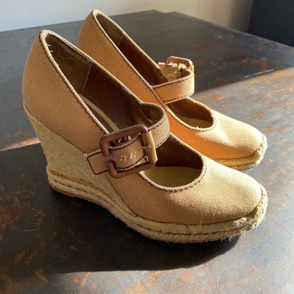 Mary Jane with Woven Wedge Heel
